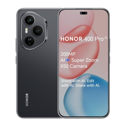 HONOR 400 PRO fotocamera 200 MP, display AMOLED 6.7 pollici, 5300mAh, Qualcomm Snapdragon 8 Gen3, Android 15, 12GB + 512GB, Midnight Black