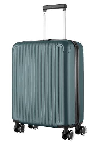 R.Leone Ryanair 55x40x20 cm Valigia Trolley Bagaglio a mano 4 Ruote in ABS Autonomo 999 (Verde Militare, Valigia 55x40x20 cm)