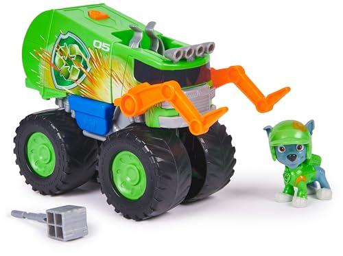 Paw Patrol: Rescue Wheels, Camion per la Raccolta differenziata di Rocky, Veicolo Giocattolo con lanciamissili e Action Figure collezionabile, Giocattoli per Bambini e Bambine da 3 Anni in su