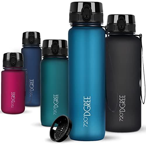720°DGREE Borraccia 1 Litro “uberBottle“ +Setaccio, softTouch - Senza-BPA, Prova di Perdite - Bottiglia, Borracce d'Acqua Sportiva per Palestra, Ciclismo, Gym, All'aperto, Escursioni, Viaggio, Lavoro