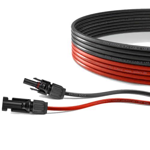 enjoy solar®Cavo di collegamento professionale da 4 mm² dal regolatore di carica solare al modulo solare Cavo solare MC-4 (3 m)