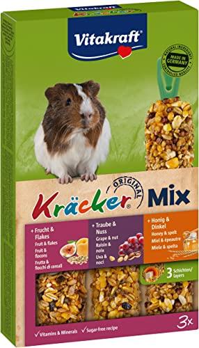 Vitakraft Kräcker Mix, alimento roditori per porcellini d'India, con miele, con noci, con frutta, senza l'aggiunta di zuccheri e cereali (1x 168g)