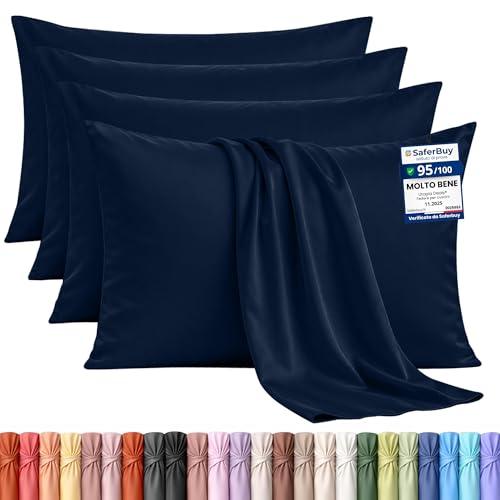 Utopia Bedding - Federe Set Di 4-50 x 75 Cm - Copricuscino In Poliestere - Morbida Spazzolata Microfibra Federe Con Chiusura A Busta - Marina