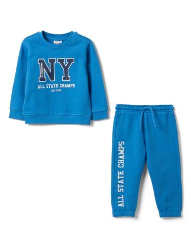 OVS KIDS Completo jogging blu in puro cotone a girocollo per bimbo