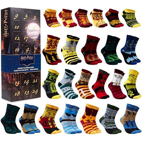 Get Trend Harry Potter Calendario Avvento Calze 2025 per Donna e Bambina Adolescenti, 24 Paia Traspirante Calzini Divertenti, 33-39, Regali per Lei (Multi Harry Potter)