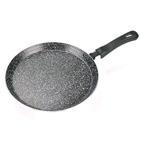 Alluflon Tradizione Italia Crepiera, Rivestimento Ardesia Antiaderente e Antigraffio per Crepes e Pancakes, Lavabile in Lavastoviglie, 22cm