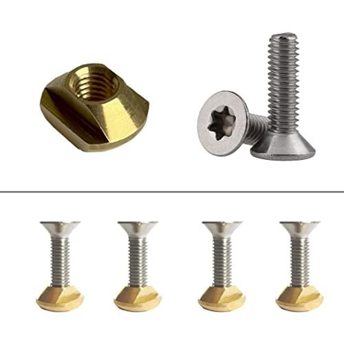 Viti idrofoil Foil Kitesurf Windsurf Wing bulloni (conica), argentate 30 mm