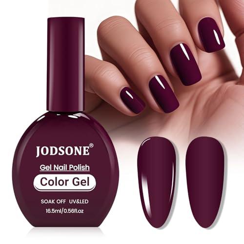 JODSONE 16,5 ml Stesso colore bottiglia gel smalto Borgogna lucido durevole elegante elegante ragazza donna regalo di vacanza
