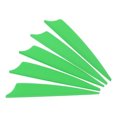 PATIKIL Palette per Frecce, 50pz 100mm Piume Frecc Tiro L'Arco Ala Fletch a Freccia con Taglio a Scudo per Tiro Bersaglio Caccia Fai da Te, Verde