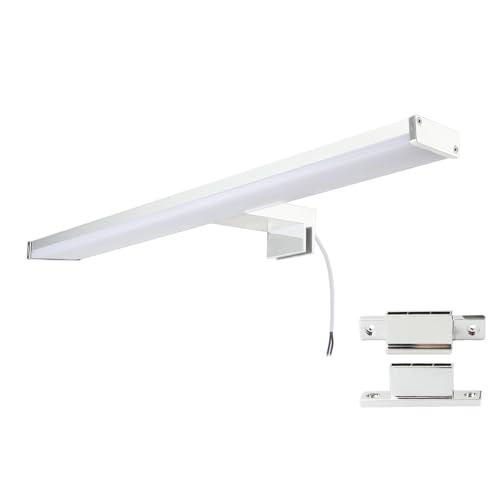 Alpinaluz Applique LED per Specchio Bagno 40 cm – Luce Bianca Neutra 4000K – IP44 – Struttura in Alluminio e Supporto in Policarbonato Cromato – Montaggio su Specchio, Parete o Mobile (40cm 10W)