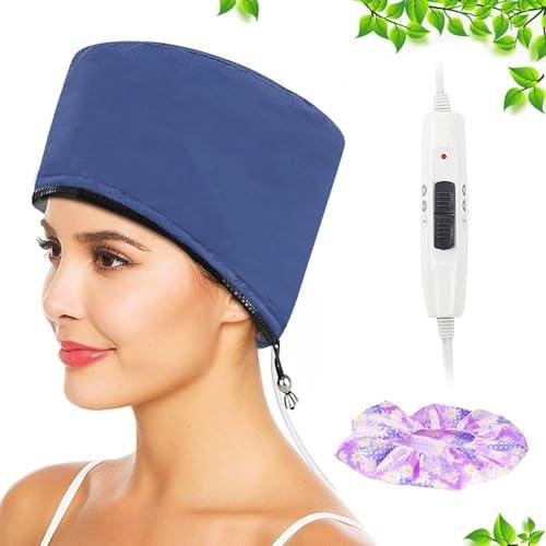 Biutee Cappellino per Capelli Elettrico per la Cura dei Capelli, Tappo di Evaporazione con 2 Modalità di Cappellino per Capelli Elettrico, Adatto per l'Uso in Spa, Saloni e Case(Blu)