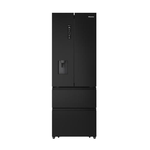 Hisense RF632N4WFE1 Frigorifero French Door, 485 Litri, Ridotta Profondità 70 Cm, Black, Metal cooling, Total No Frost, Classe Energetica E