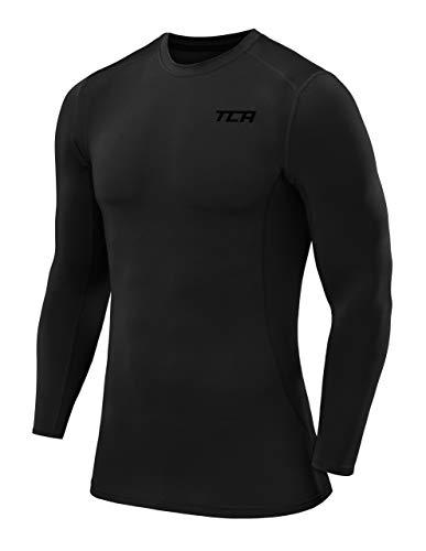 TCA PRO Performance Compression Base Layer Top Termico da Bambino Manica Lunga - Black Stealth (Nero), XL Ragazzi (12-14 Anni)