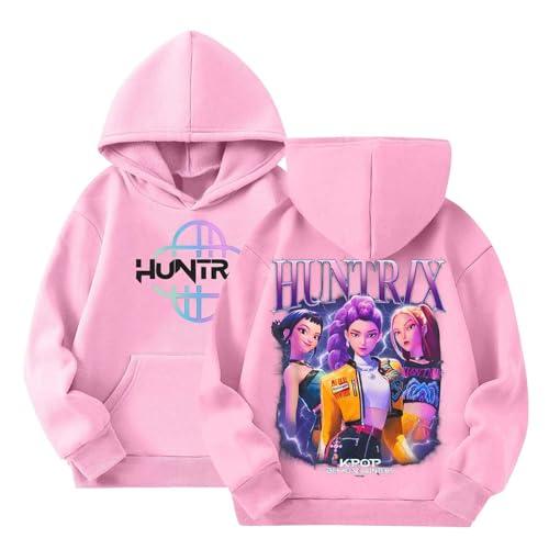 Demon Hunters Felpe con Cappuccio per Ragazze Hip Hop Y2k Felpa con Cappuccio