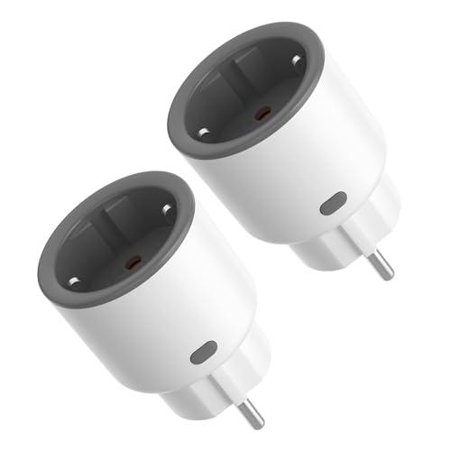 SONOFF S60TPF 2PCS Presa Smart 16A 2.4G WIFI Intelligente Smart Plug with Timer, Power Statistics, Overload Protection, Voice Control, Compatible with Alexa, Google Home