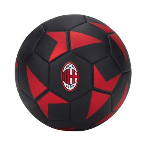 AC Milan Pallone da Calcio, per Partite e Allenamento, Nero, Taglia 5