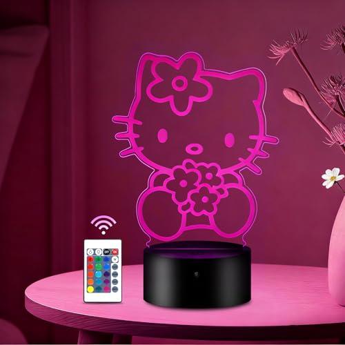 HooJtny Lampada LED, Luce Notturna Bambini, 3D Lampada, Gadget Basket, 16 Colori USB Ricaricabile, Regalo Ragazzo Cresima