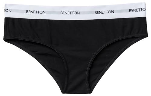 United Colors of Benetton Slip 3OP81S00T Intimo, Nero 100, M Donna