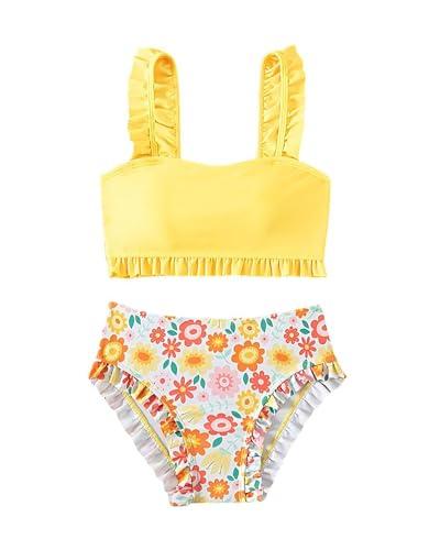 BeLikeFish Bikini Bambina, Costume 2 Pezzi 5–14 Anni, Asciugatura Rapida, Fantasia Carina