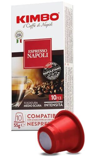 Kimbo, 120 Capsule Caffè Espresso Intenso, Compatibili con Nespresso*, 12 Astucci da 10 Capsule, Intensità 10 su 13