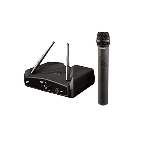 PROEL EIKON WM100M - Radio Microfono Professionale Wireless Sistema VHF a Gelato per canto o Karaoke, Nero