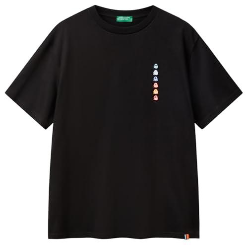 United Colors of Benetton T-Shirt 3BL0U10A1, Nero, M Uomo