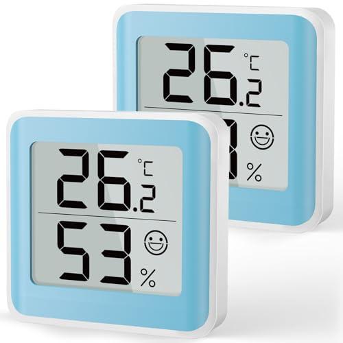 MeesMeek Termometro e Idrometro per Interni–Monitor Igrometro con Grande Display Digitale LCD,Indicatore di Comfort,Commutatore tra ℃ e ℉,Sensore di Temperatura e Umidità per Stanza del Bambino(2)