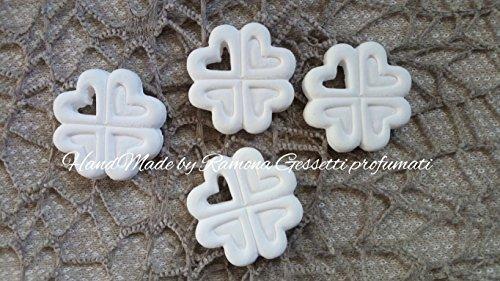 25 quadrifogli 2,7x2,7 cm gessetti profumati