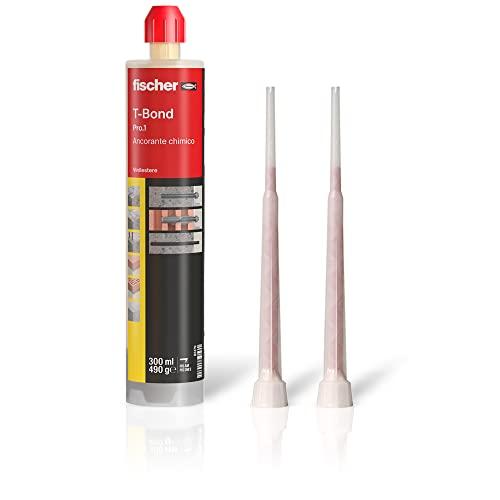 Fischer T-BOND 300 Pro. 1, Tassello Chimico in Resina Hybrid, Ancorante ad iniezione Bi-componente Ibrido per Calcestruzzo Fessurato e Muratura