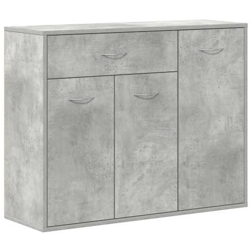 vidaXL Credenza Minimalista con Ante e Cassetto Robusta Elegante Madia Armadietto Cassettiera Arredo Casa Grigio Cemento 88x30x70 cm in Truciolato
