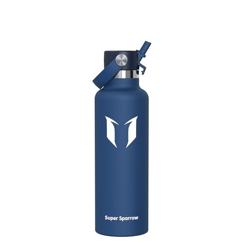 Super Sparrow Borraccia Termica, Ultraleggero Acciaio Inox 18/10 Bottiglia Termica - 750ml - Senza BPA Borracce, Thermos per Bambini, Scuola, Sport, Campeggio, Yoga, Palestra, Ciclismo