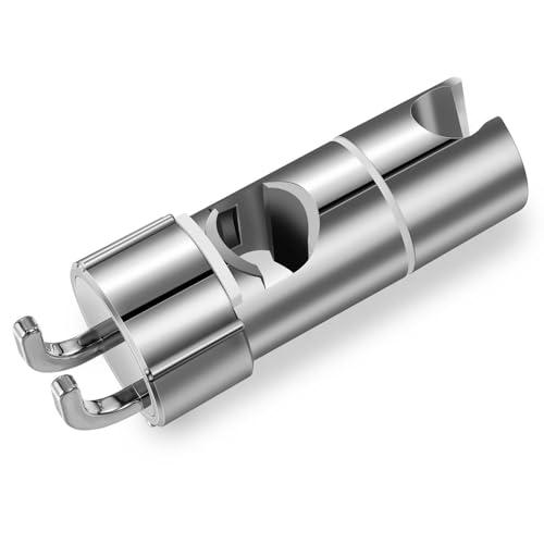 Vinabo Supporto Soffione Doccia, Supporto Doccia Senza Foratura, 18-25 mm, Diametro Regolabile, Supporto Doccetta con Gancio, Installazione Semplice