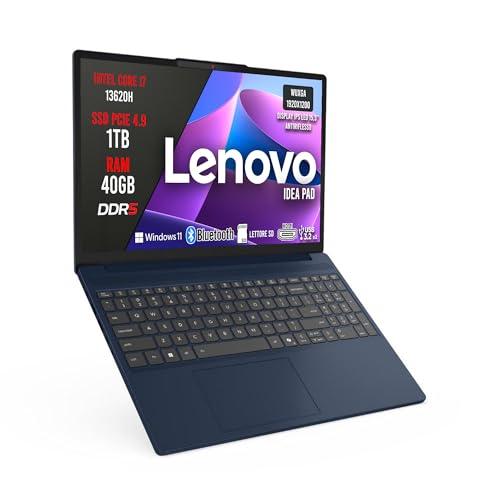 Lenovo Pc Portatile, Notebook i7 13620H, 40GB RAM DDR5, SSD 1TB, Display 15,3