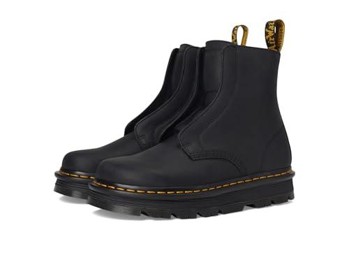 Dr. Martens Zebzag Laceless Black Wyoming, Platform Uomo, Nero, 38 EU