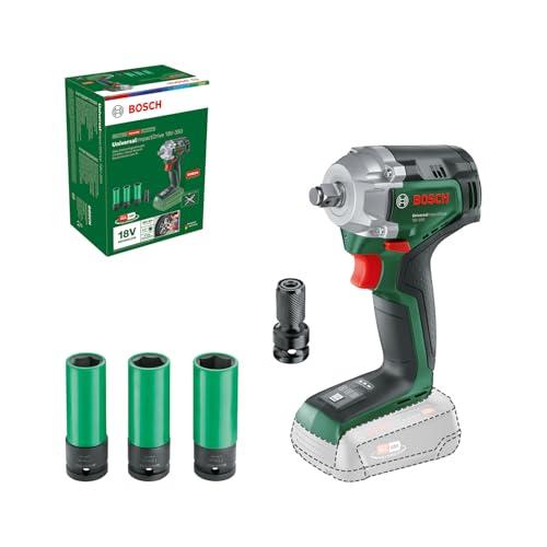 Bosch Avvitatore a massa battente a batteria UniversalImpactDrive 18V-350 (Serraggio e fissaggio potente per le costruzioni; coppia max.: 350 Nm; adattatore esagonale; set di dadi; senza batteria)