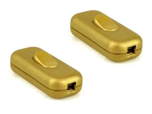 Prometeo Electronics Interruttori volante passafilo on-off colore oro 2A 250V (2)