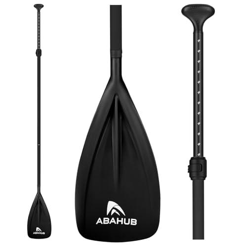 Abahub Pagaia SUP Alluminio Remi SUP Paddle Stand Up Paddle Telescopico 173-213 cm Rivestimento in PU per SUP Surf Board Boating, Nylon Plastic Blade Nero/Blu/Verde/Rosso/Arancione/Giallo