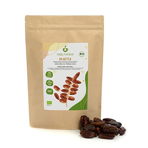 Datteri Biologici (1kg), Datteri Secchi Denocciolati da Coltivazione Biologica, 100% Naturali e Puri, Snack alla Frutta Pronti da Mangiare, Vegani