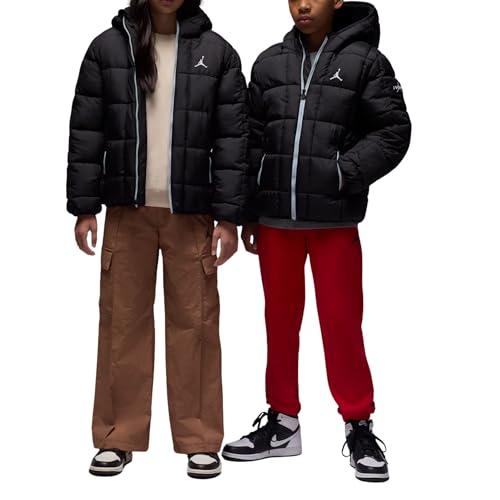 NIKE Jordan Piumino da Ragazzi con Cappuccio Midweight Puffer Nero Taglia L (147-158 CM) Codice 95F009-023