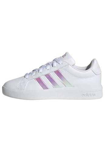 adidas Unisex - Bambini e Ragazzi Grand Court 3.0 Junior Shoes, Ftwr White/Iridescent/Almost Pink, 38 EU