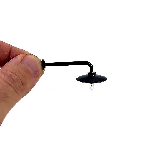 Lampione da parete per presepi e diorami con microlampada led 12V - DL128 (5,2x2,5 cm, led bianco caldo)