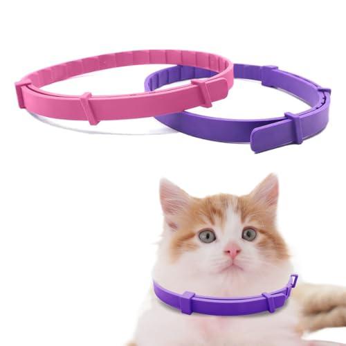 YAZWUR 2 Collari Calmanti per Gatti e Cani, Regolabili, Allevia Ansia e Stress, Anti-Stress