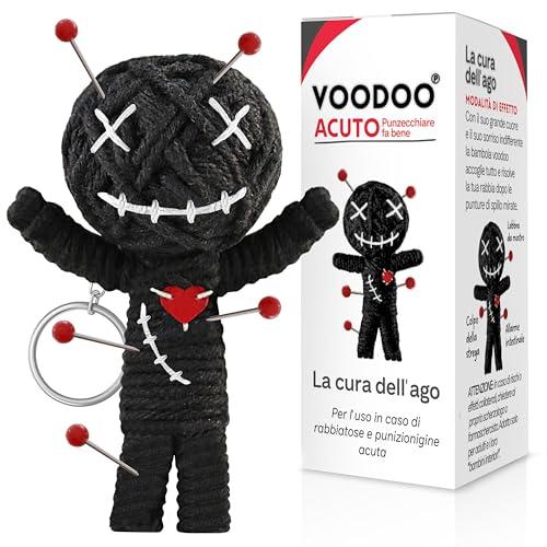 GLÜCKSGUT® Bambola Voodoo con Aghi | Scatola Regalo e Istruzioni | Medicamento Scherzoso | Regalo da Ufficio per Colleghi, Colleghe, Capo | Antistress | Addio | Ufficio Università Studi