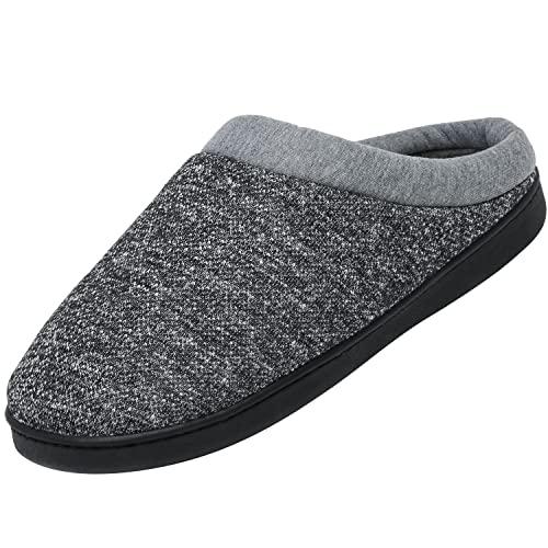 Mishansha - Pantofole invernali unisex, antiscivolo, con memory foam, taglia 36-48, nero scuro., 44 EU