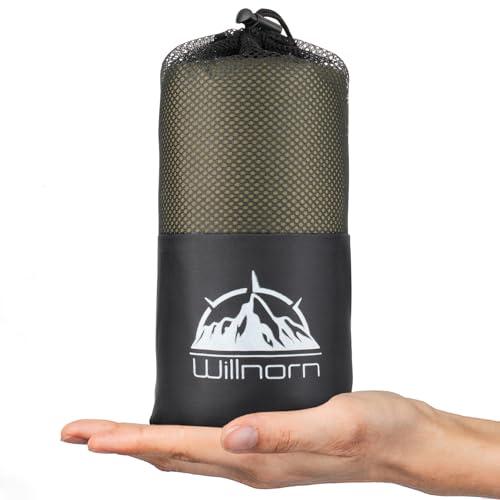 WILLNORN Sacco Lenzuolo per Sacco a Pelo - Sacco Lenzuolo da Viaggio Ultraleggero - Morbido e Leggero, 220x95cm - Facile da Trasportare e Pulire, Ideale per Campeggio, Ostelli, Hotel e Viaggi Estivi