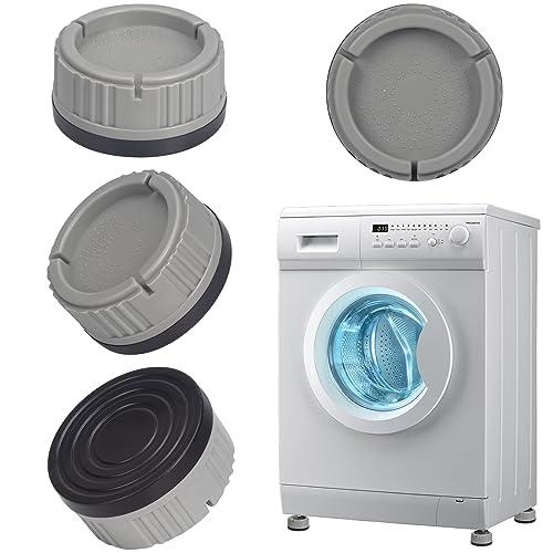 Alyvisun Piedini Antivibrazione Lavatrice, 4 Pezzi Universali, Rubber, PP, Grigio, One Size