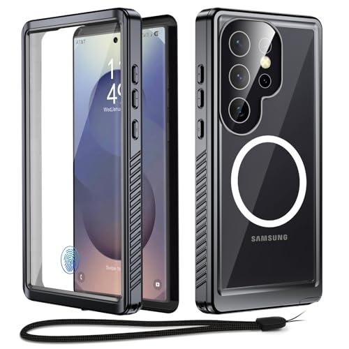 Beeasy Cover per Samsung Galaxy S25 Ultra IP68 Impermeabile, Case MagSafe Antiurto Antipolvere-360 Full Body Rugged Militare Subacquea, Custodia S25 Ultra con Protezione dello Schermo