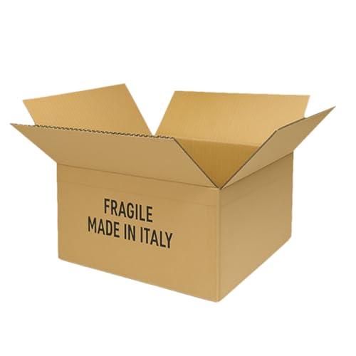 Scatole Cartone Doppia Onda 60x40x40 cm (10 Pezzi) | Super Resistenti per Trasloco, Spedizione e Stoccaggio | Qualità Italiana