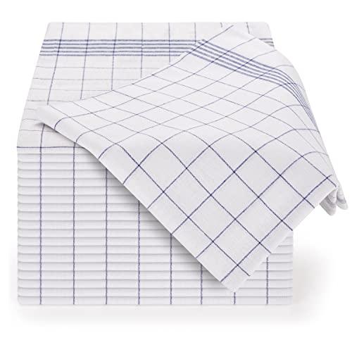 Blumtal Set Strofinacci Cucina Cotone - Canovacci Cucina Cotone 100% - Stracci Cucina Elevata Assorbenza - Certificati Oeko-Tex - Asciugamani Cucina - 50x70cm (Blu, 10 Pezzi)