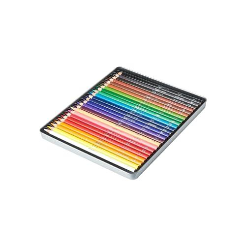 Amazon Basics Matite colorate in confezione di latta da 24 pezzi, colori assortiti